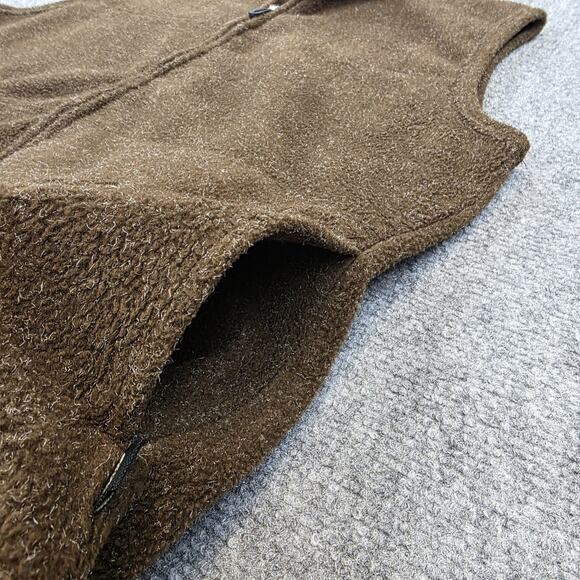 Straight Down Vest Womens XL Brown Fleece Shinnecock Golf 1891 Full Zip Pockets - Picture 10 of 16